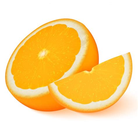 Premium Vector Orange Fruit Isolated On White