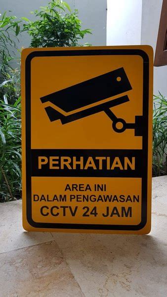 Jual RAMBU AREA DALAM PENGAWASAN CCTV 24 JAM Plat Aluminium 45 X 60 Cm