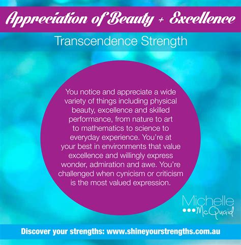 Do You Have The Strength Of Appreciation Of Beauty Excellence Build