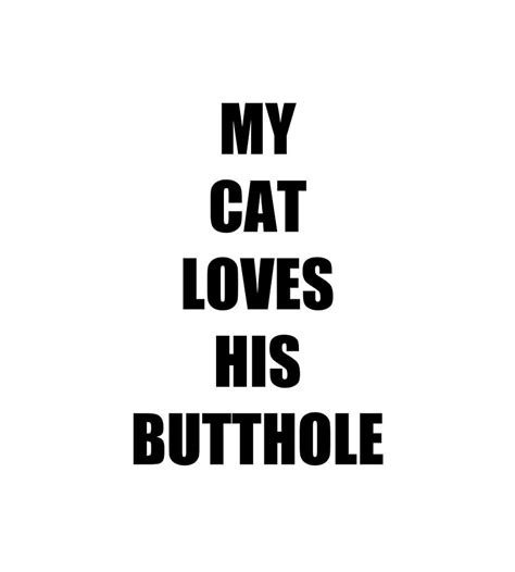 Cat Butthole Love Butt Hole Funny T Idea Digital Art By Jeff Brassard