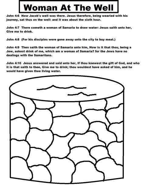 Jesus Woman At Well Coloring Pages