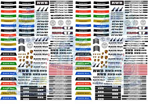 No fees, no application, no obligation needed. RAUH-Welt RWB Porsche 911 Decals | Custom Hotwheels & Model Cars