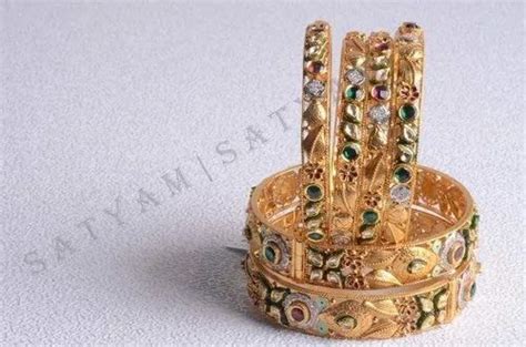 Golden Party Wear Ladies Gold Bangle Set At Rs 73500000set In Pune Id 23506419230