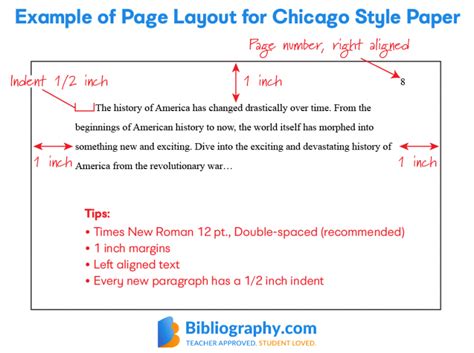 chicago style paper standard format  rules bibliographycom