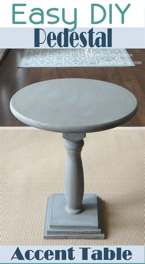 Remodelaholic Diy Pedestal Accent Table