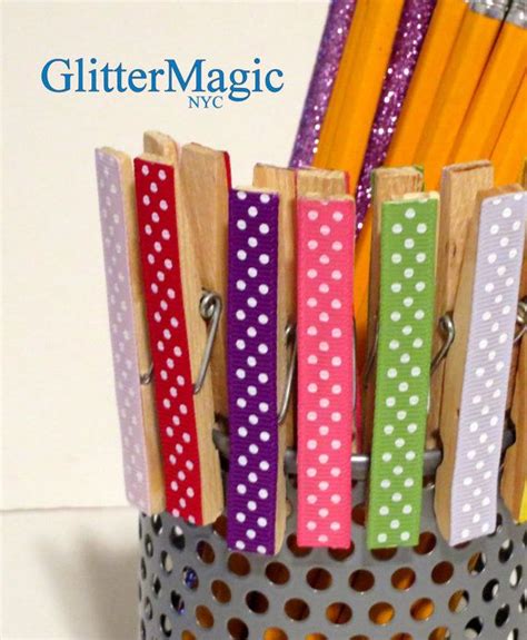 Polka Dots Clothes Pins Choose Your Color By Glittermagicparty