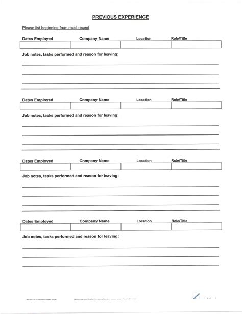 Free Printable Fill Blank Resume Templates For Your Application