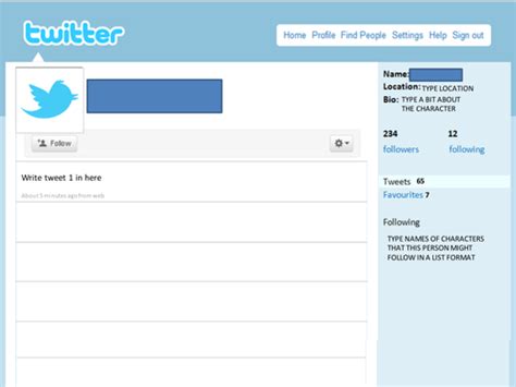 Blank Twitter Profile Template 2 Templates Example Templates