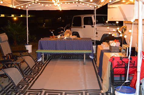 Adding A Canopy Outside The Rv Gives Additional Covered Eating And