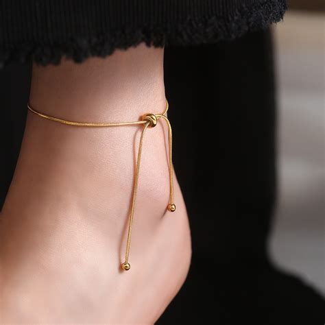 Curb Cuban Chain Anklets For Women