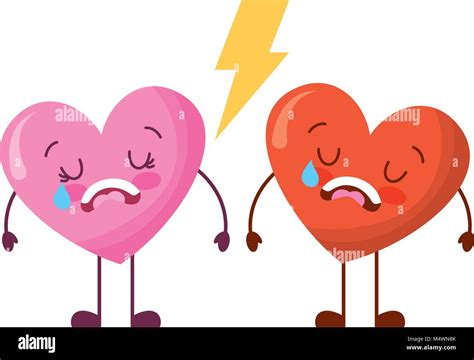 Sad Broken Heart Cartoon Illustration High Resolution Stock Photography