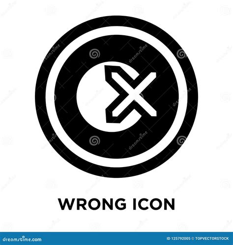 Wrong Icon Vector Isolated On White Background Logo Concept Of Stock