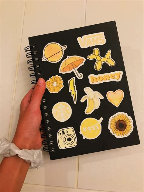 Yellow Themed Notebook 🌻 This Diy Notebook Cover Is Sooo Cute Always