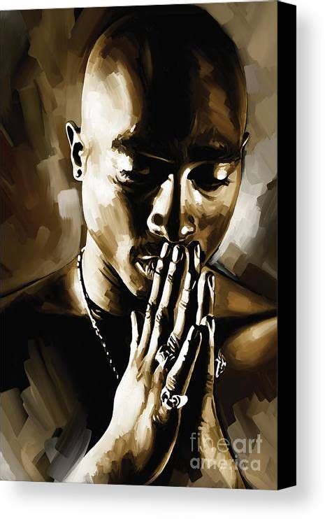 Tupac Shakur Artwork Canvas Print Canvas Art By Sheraz A Tupac Art