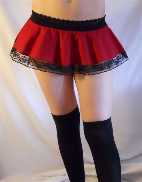 red hot micro mini skirt