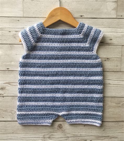 Crochet Pattern Baby Romper Newborn To 24 Months Etsy