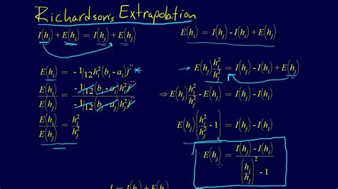 623 Numerical Integration Richardson Extrapolation Derivation Youtube