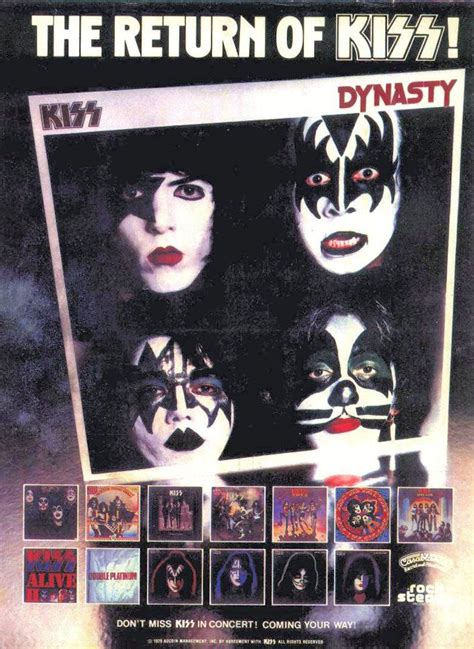 Original Heavy Card Board Promo Poster For Kiss Dynasty 1979 I Got