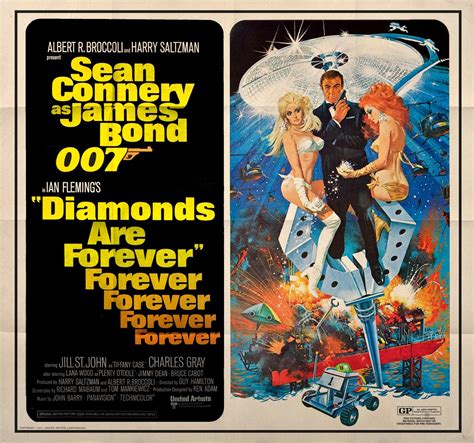 Illustrated 007 The Art Of James Bond Us Diamonds Are Forever Posters