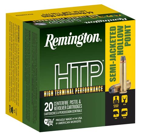 Remington Ammunition 23010 Htp 44 Rem Mag 240 Gr Semi Jacketed Hollow