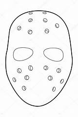 Mask Hockey Jason Voorhees Coloring Template sketch template
