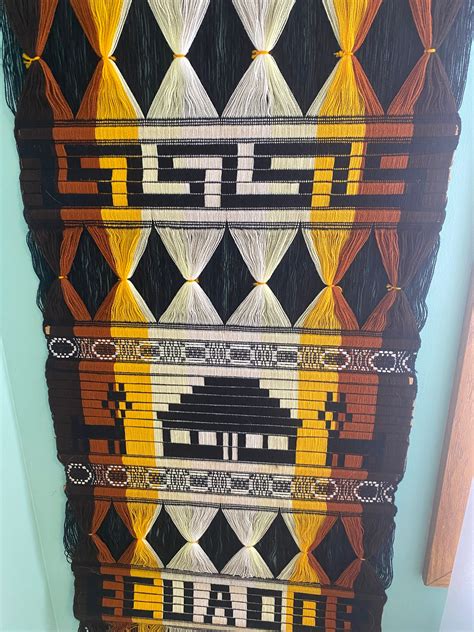 Vintage 1970s Hand Woven Ecuador Wall Hanging Tapesty Etsy