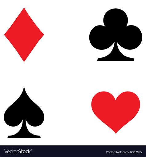 Playing Card Symbols Set Royalty Free Vector Image