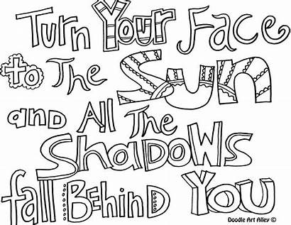 Doodle Coloring Pages Alley Quotes Quote Sun
