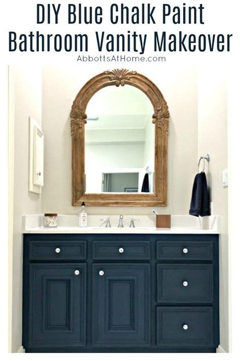 When picking out paint for your bathroom, listen to your gut and get as creative as you please. DIY Chalk Paint Bathroom Vanity Makeover - Abbotts At Home