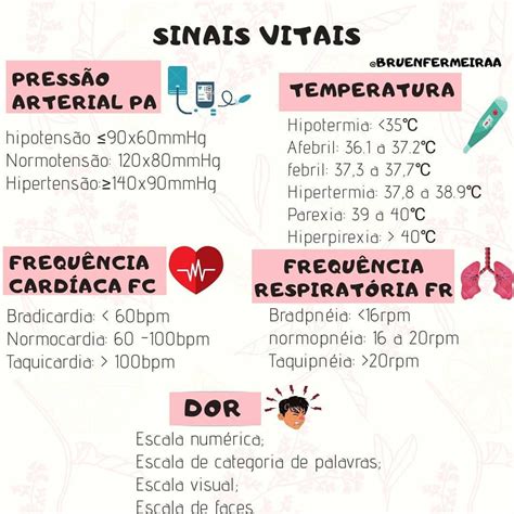 Mapa Dos Sinais Vitais Enfermagem