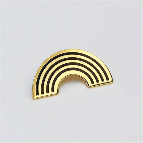 Gold Rainbow Enamel Pin Badge By Old English Company