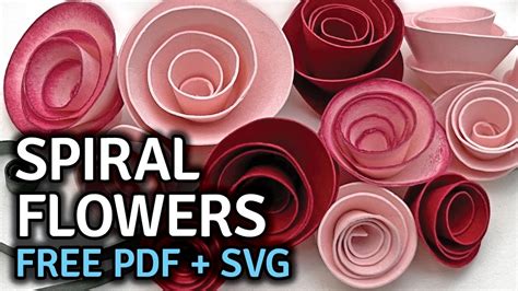 Spiral Paper Flower Template Best Flower Site