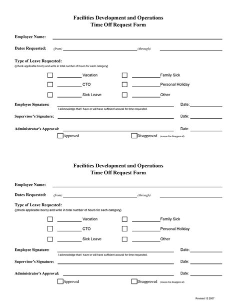 2023 Business Employee Vacation Request Free Printable Templates