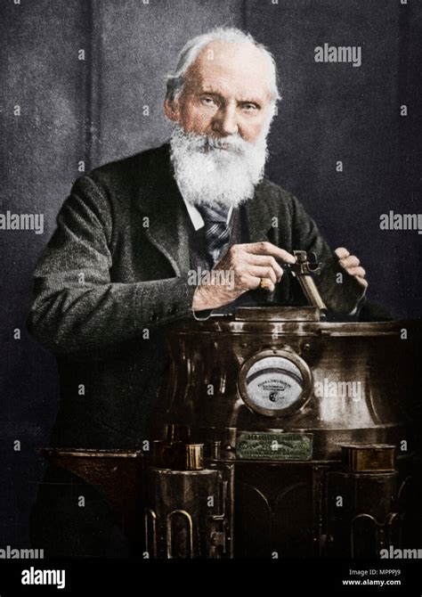 Lord Kelvin Scottish Mathematician And Physicist With His Compass