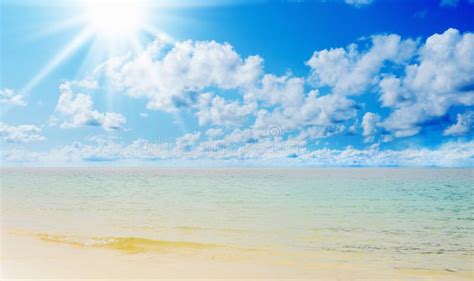Sunny Tropical Beach On The Island Stock Photo Image Of Relaxation