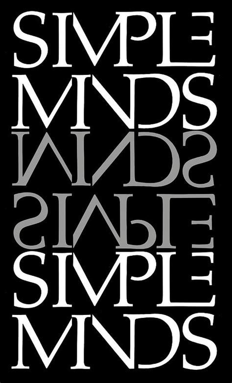 Simple Minds Logo White Amp White Poster Funny Painting By Price Hannah