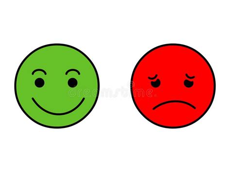 Happy And Sad Facesemoji Sticker Vector Stock Vector Illustration Of
