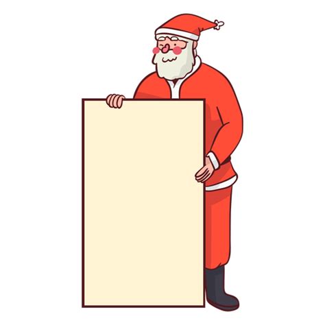 Santa Claus Holding Sign Transparent Png And Svg Vector File