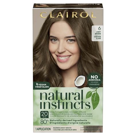Clairol Natural Instincts Demi Permanent Hair Color Crème 6 Light Brown