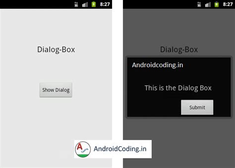 Android Alertdialog Example Android Tutorial Dialog Box Beginners