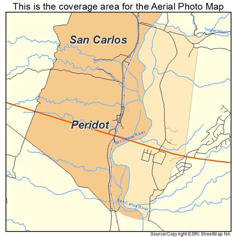 Aerial Photography Map Of Peridot Az Arizona
