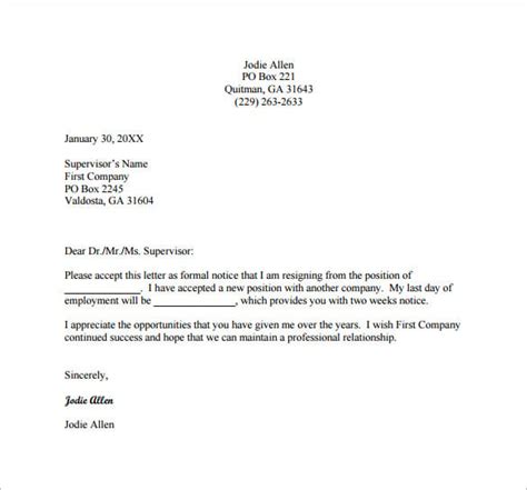 20 Employee Resignation Letter Templates Pdf Doc