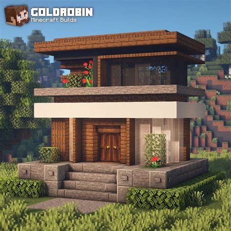 Goldrobin Minecraft Builder в Instagram Modern Survival House 🌍