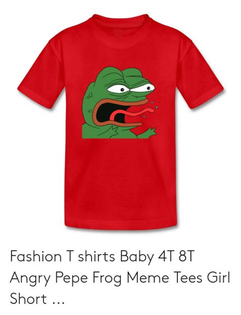 Fashion T Shirts Baby 4t 8t Angry Pepe Frog Meme Tees Girl Short