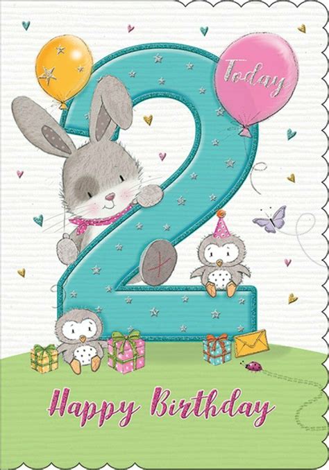 2nd Birthday Card Girl Cards And Invitations For Celebrations And Occasions Celebration And Occasion