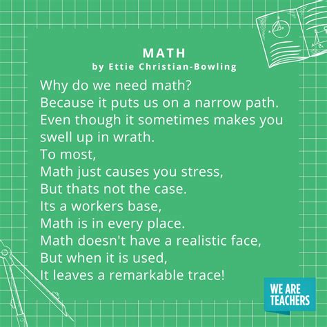 38 Math Poems For Students In All Grade Levels
