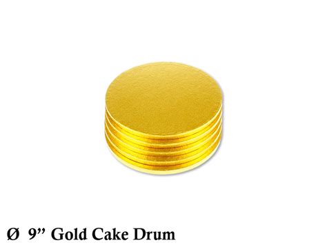9″ Cake Drums Round Gold Bakery And Patisserie Products