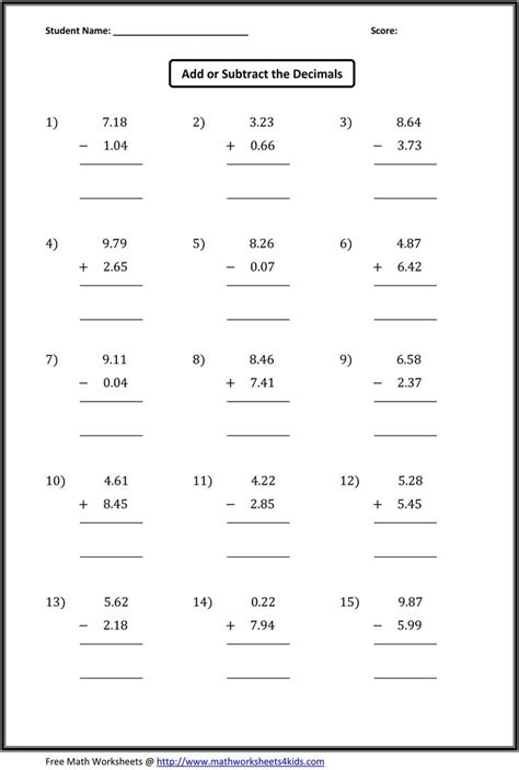 decimals worksheets decimals worksheets grade  math worksheets