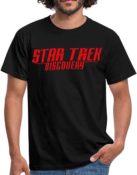 Spreadshirt Star Trek Discovery Logo Mens T Shirt Uk Clothing
