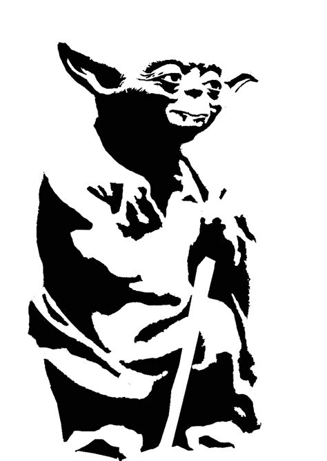 233 Stencil Baby Yoda Outline Svg Svg Png Eps Dxf File